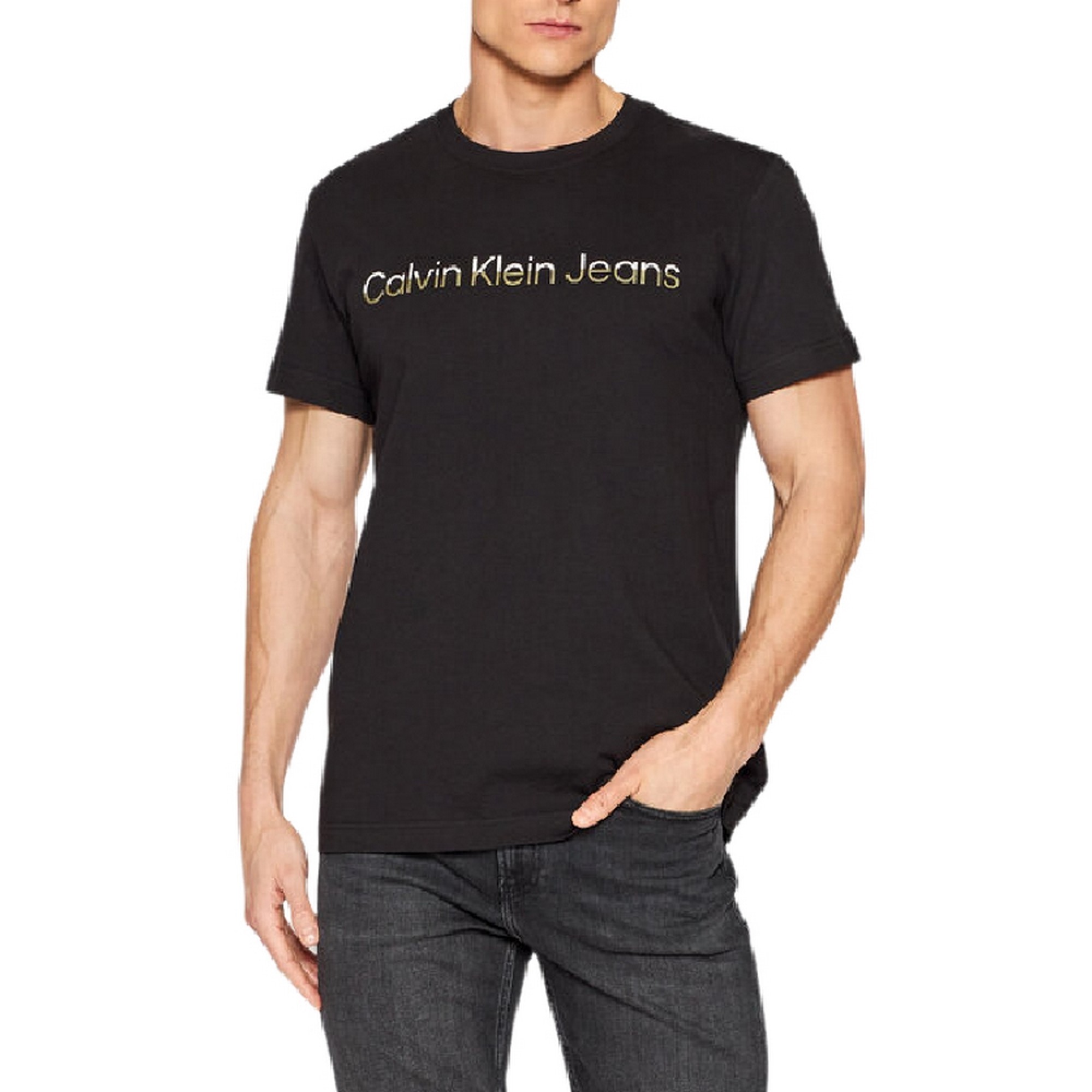 Calvin Klein Jeans Mixed Institutional Tee T Shirt ΑΝΔΡΙΚΟ Black